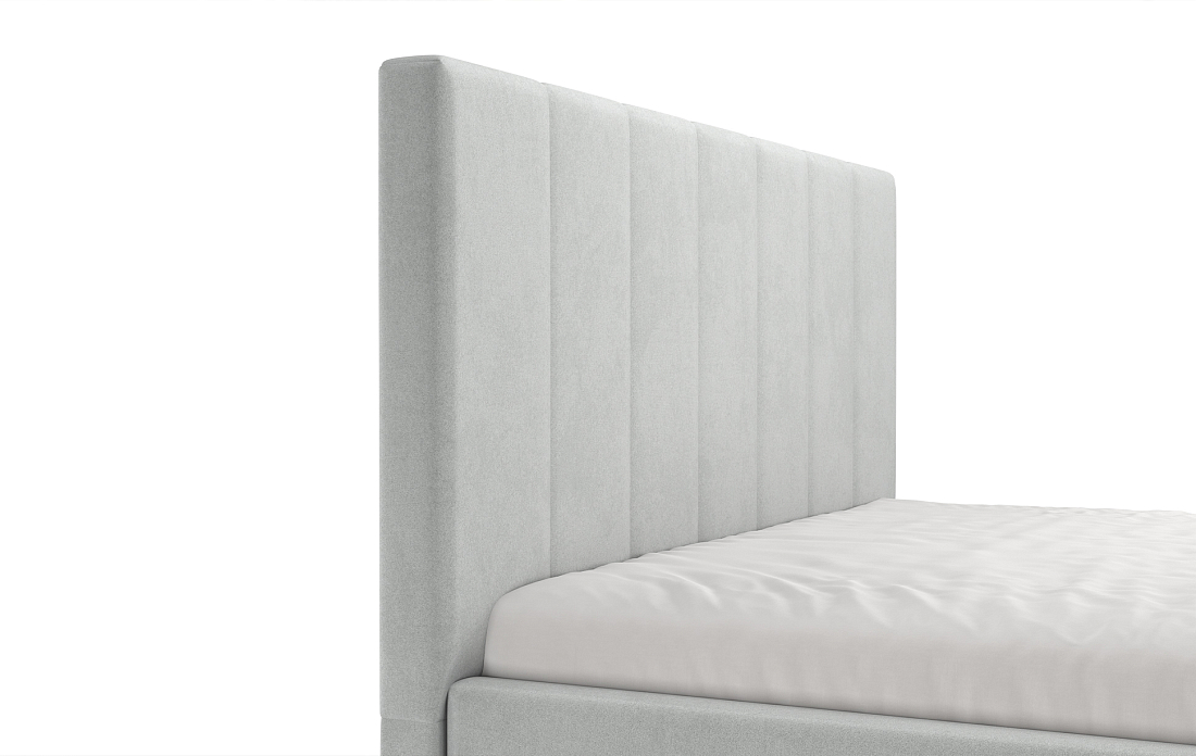 Кровать Брэнда (ш.1400) микровелюр Китон 722 дым